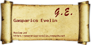 Gasparics Evelin névjegykártya